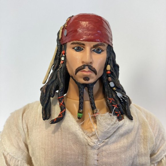 Disney Vintage Captain Jack Sparrow Figure Pirates of the Caribbean Zizzle 12'' - Picture 8 of 10